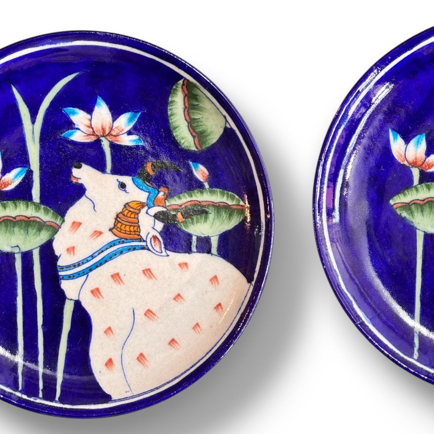 Handmade Cow Design 8 inch wall Plate