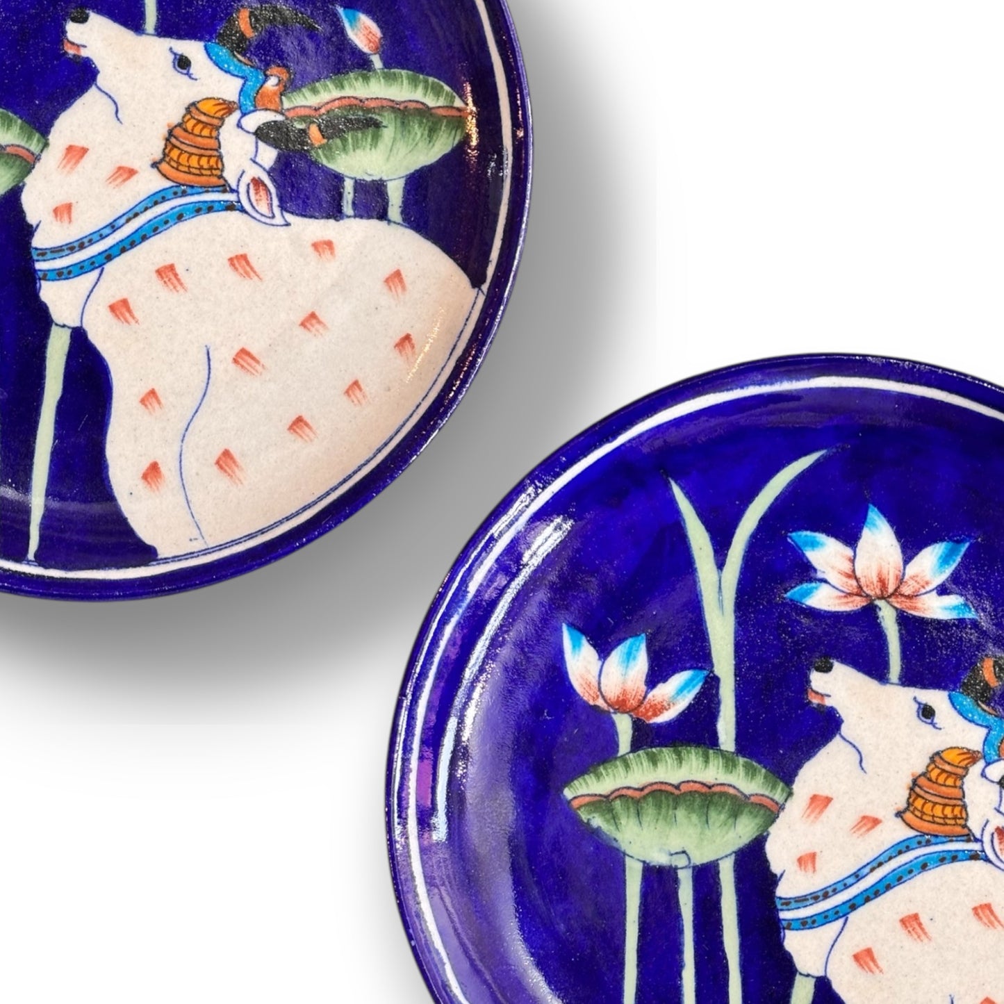 Handmade Cow Design 8 inch wall Plate