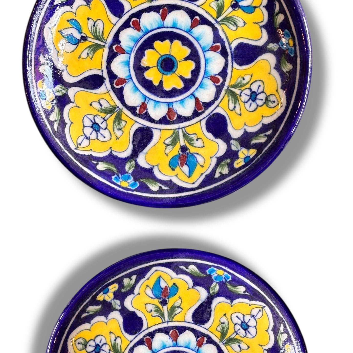 6 Inch Blue Pottery Plate