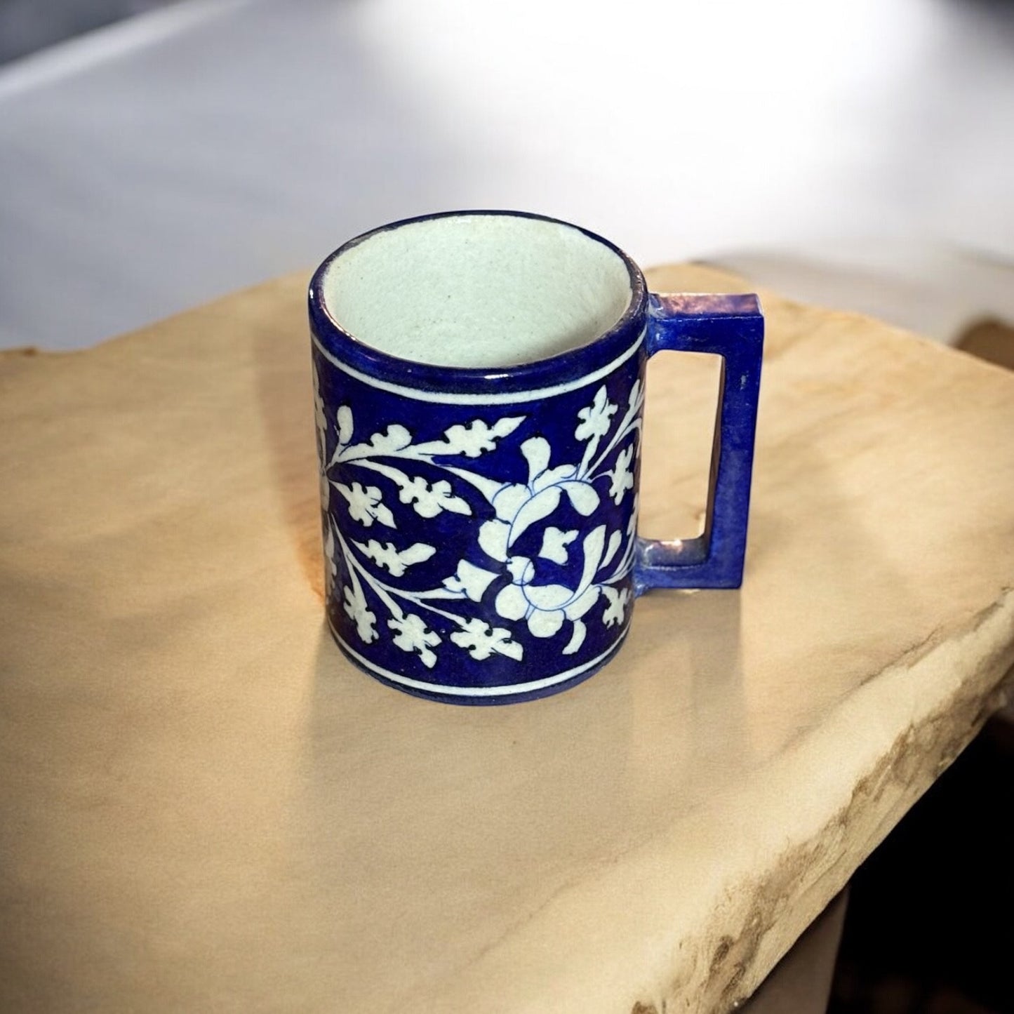 Blue Pottery Mug