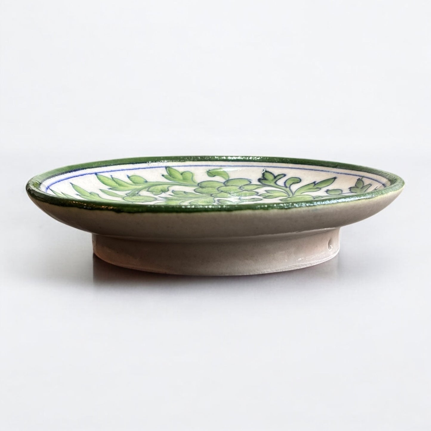6 Inch Blue Pottery Plate